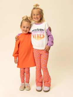 Sweater lila / offwhite positive vibes voor meisjes in de kleur Ecru - 104