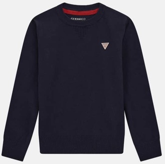 Sweater Logo-Label Donkerblauw - 12M