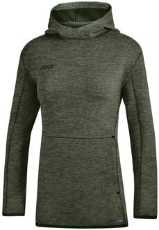 Sweater met Capuchon Premium Basics Dames Kaki Gemeleerd Maat 34