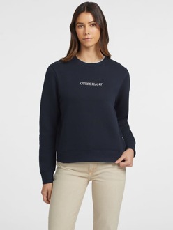 Sweater Met Geborduurd Logo Donkerblauw