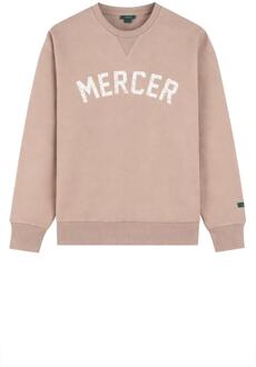 Sweater met logo Mercer  taupe - XS,S,