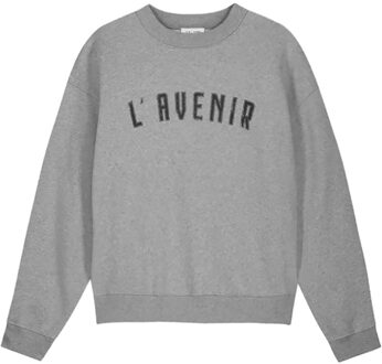 Sweater met logo Miyu  grijs - S,M,L,
