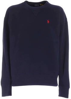 Sweater met logoborduring Donkerblauw