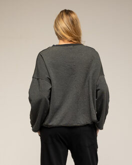 Sweater met oversized lange mouwen - maat M Zwart