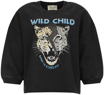 Sweater met print Diana  carbon Zwart - L,
