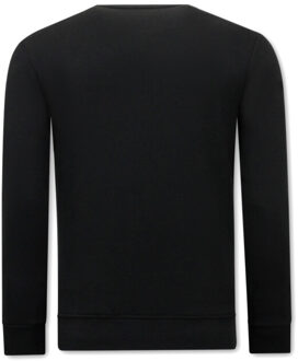 Sweater met print eagle head Zwart - XXL