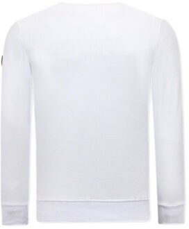 Sweater met print skull head - maat XXL Wit