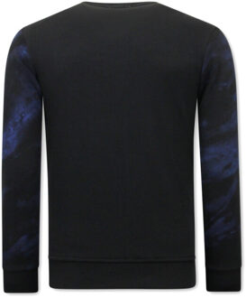 Sweater met print skull tiger Zwart - XXL