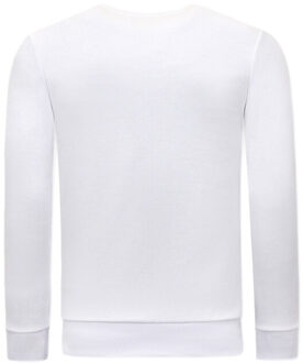 Sweater met print snake skull - maat XXL Wit