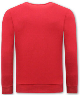 Sweater met print snake skull Rood