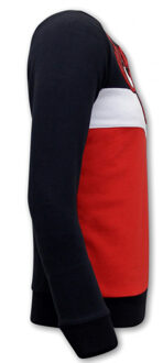 Sweater met print teddy bear print - maat S Blauw