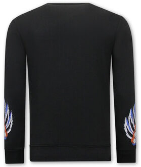 Sweater met print tiger couture Zwart - XXL