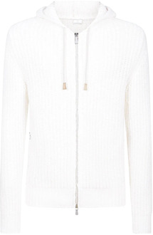 Sweater met rits Eleventy , White , Heren - 2Xl,Xl,L,M