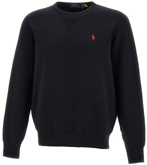 Sweater met ronde hals en logoborduring Black