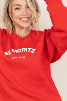 Sweater met tekst Moritz  rood - S,M,L,
