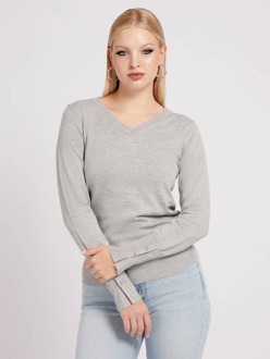 Sweater Met V-Hals Grijs - XS