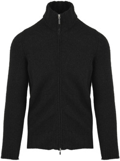 Sweater met volledige rits in flesgroen Filippo De Laurentiis , Black , Heren - 2Xl,L,M,S