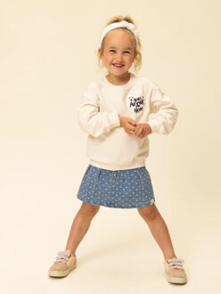 Sweater milk more amor por favor voor meisjes in de kleur Ecru - 110