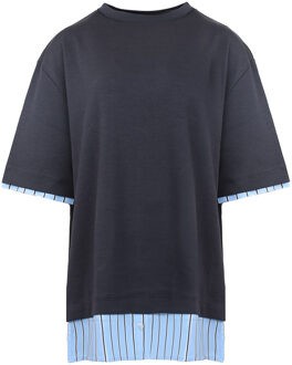 Sweater mini-jurk Secret  donkerblauw - XS,S,M,L,