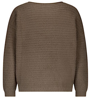 Sweater srb4651 fluffy ajour warm tapue - maat XL Veelkleurig