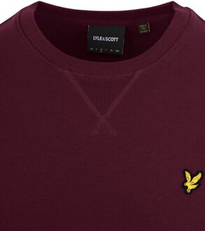 Sweater van biologisch katoen met logo Bordeauxrood
