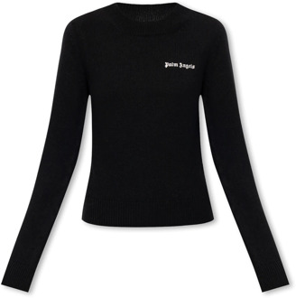Sweater with logo Palm Angels , Black , Dames - L,M,S