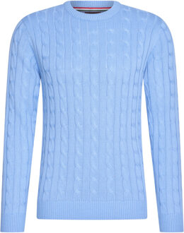 Sweaters Cable Pullover Sky Blauw - XL