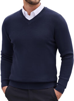 Sweaters Mock Pullover Navy Blauw - maat