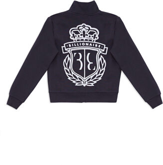 Sweatjack Crest - maat 12J / 152cm Zwart