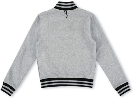 Sweatjack Logo - maat 8-9J / 128-134cm Grijs