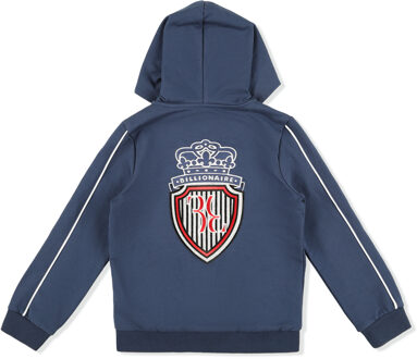 Sweatjack Met Capuchon Crest Donkerblauw - 6-7J / 116-122cm