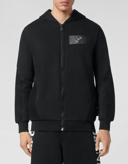 Sweatjack Met Capuchon Zwart/wit