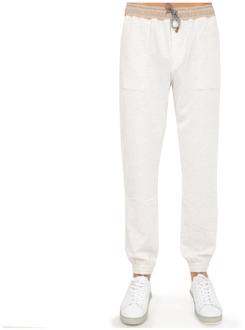 Sweatshirt broek Eleventy , White , Heren - 2Xl,M