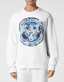 Sweatshirt Carbon Tiger - maat 3XL Wit/Blauw