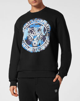 Sweatshirt Carbon Tiger - maat 4XL Zwart/blauw