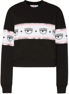 Sweatshirt Chiara Ferragni Collection , Black , Dames - M,S,Xs,2Xs