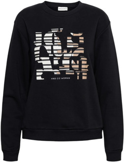 Sweatshirt &Co Woman , Black , Dames - XS
