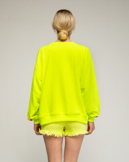 Sweatshirt "glimlach Geel