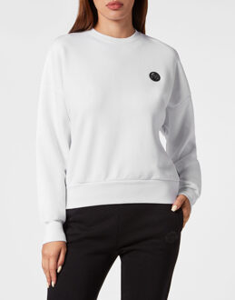 Sweatshirt Glitter - maat S Wit