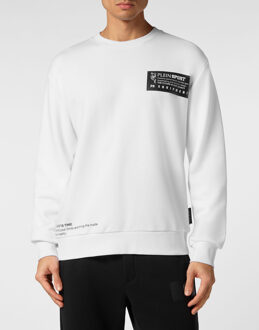 Sweatshirt - maat 4XL Wit/Zwart