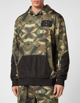 Sweatshirt Met Capuchon Camouflage - L