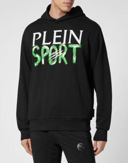 Sweatshirt Met Capuchon - maat M Zwart