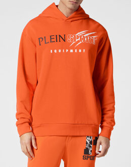 Sweatshirt Met Capuchon Scratch Oranje