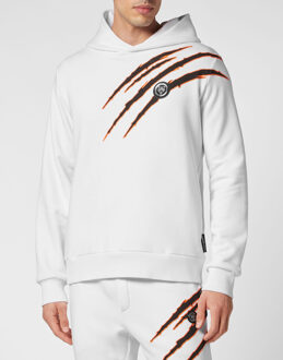 Sweatshirt Met Capuchon Scratch Wit