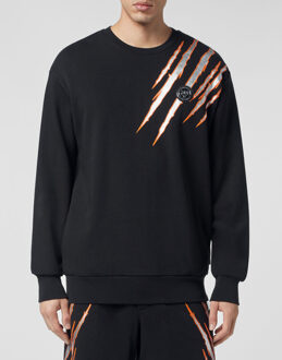 Sweatshirt Met Capuchon Scratch Zwart