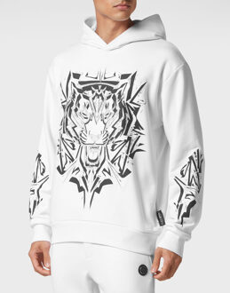 Sweatshirt Met Capuchon Thunder Tiger Wit
