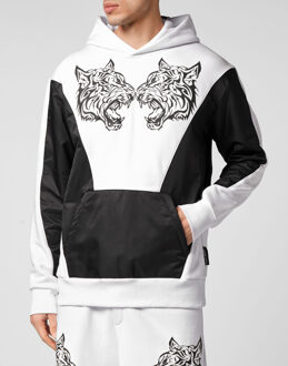 Sweatshirt Met Capuchon Tiger Wit - 3XL
