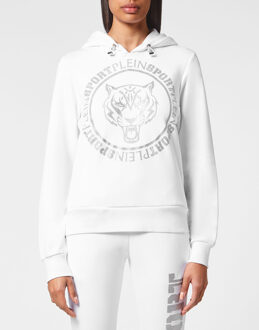 Sweatshirt Met Capuchon Tiger Wit - L