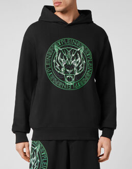 Sweatshirt Met Capuchon Tiger Zwart/Groen