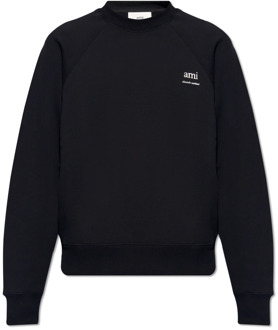 Sweatshirt met logo Ami Paris , Black , Heren - 2Xl,Xl,L,M,S,Xs,2Xs